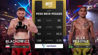 Jan Blachowicz vs Alex "Poatan" Pereira - UFC 295 | 3-11-2023 | Full fight